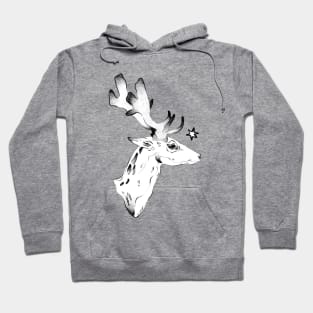 Vague Deer Portrait Hoodie